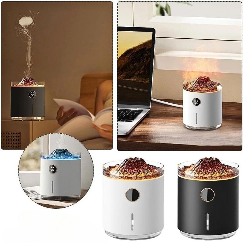 Humidificateur Effet Volcan Rechargeable et Pratique - Image 2