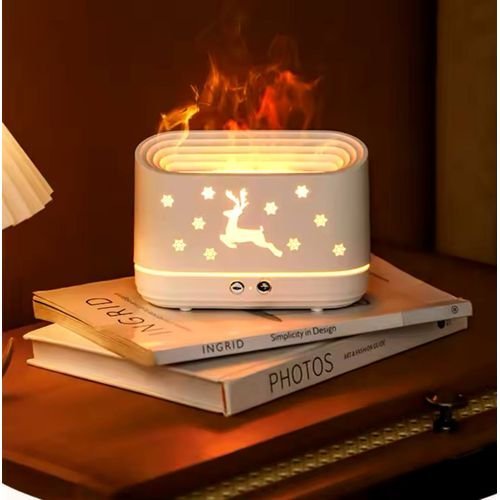 Humidificateur et Diffuseur d’Huiles Essentielles Effet Flamme LED 300ml