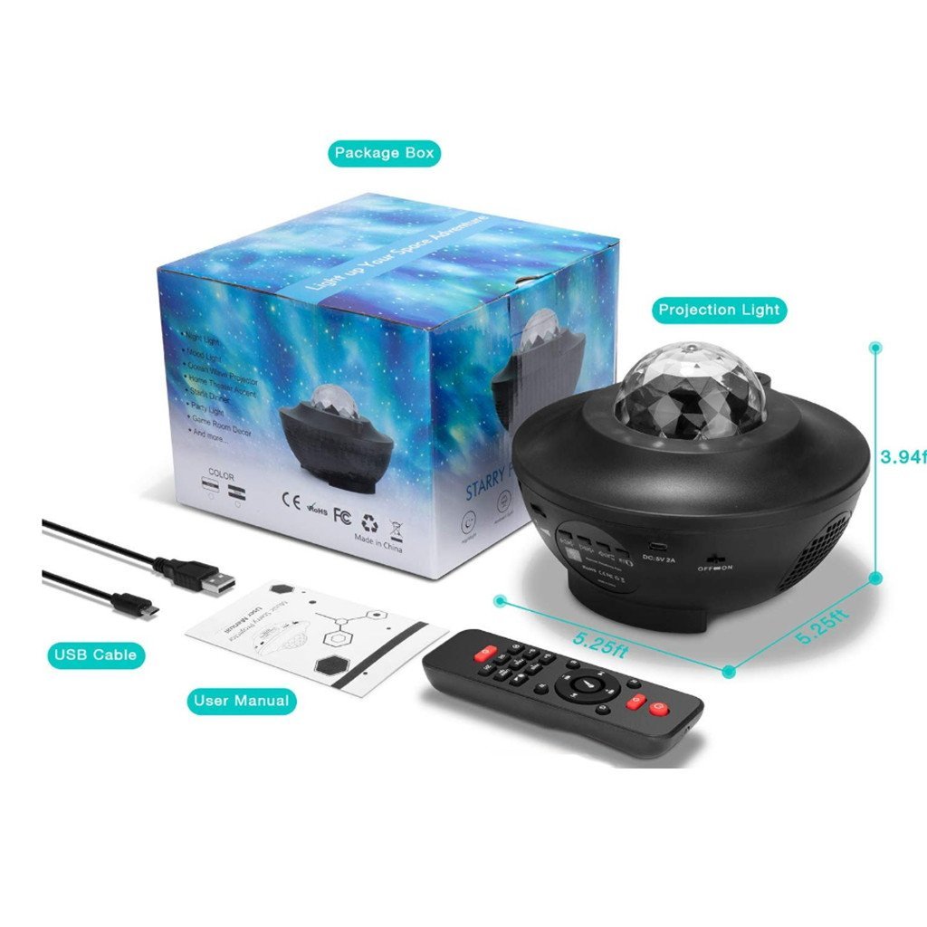 Projecteur Galaxie 3D Laser Bluetooth + haut-parleur USB - Image 2