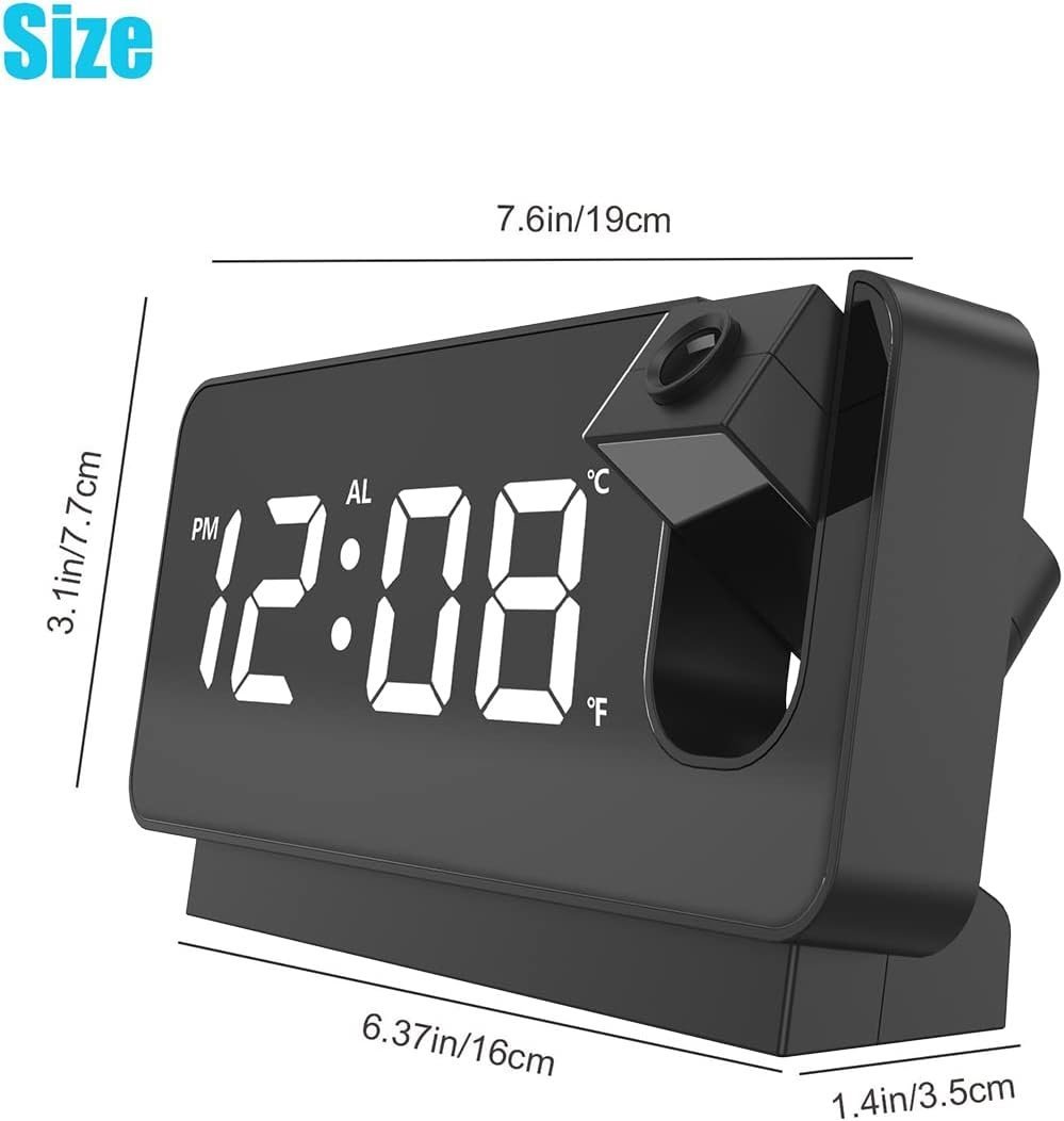 Réveil LED à Projection – Heure et Température en Un Clin d’Œil - Image 5