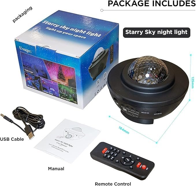 Projecteur Galaxie 3D Laser Bluetooth + haut-parleur USB - Image 5