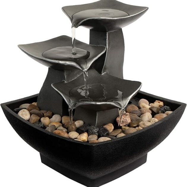 Fontaine à eau cascade LED USB V4 – Ambiance Zen, Élégance & Énergie Positive