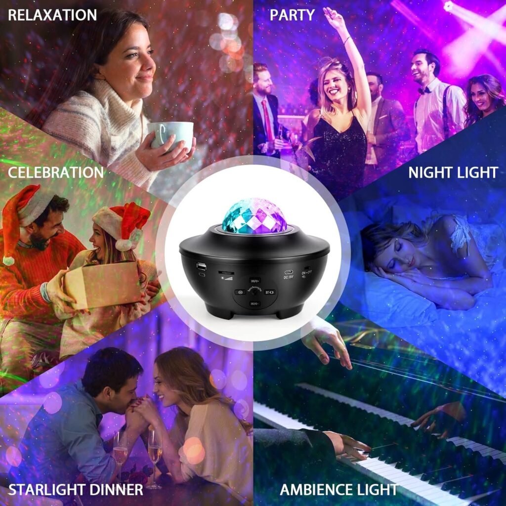 Projecteur Galaxie 3D Laser Bluetooth + haut-parleur USB