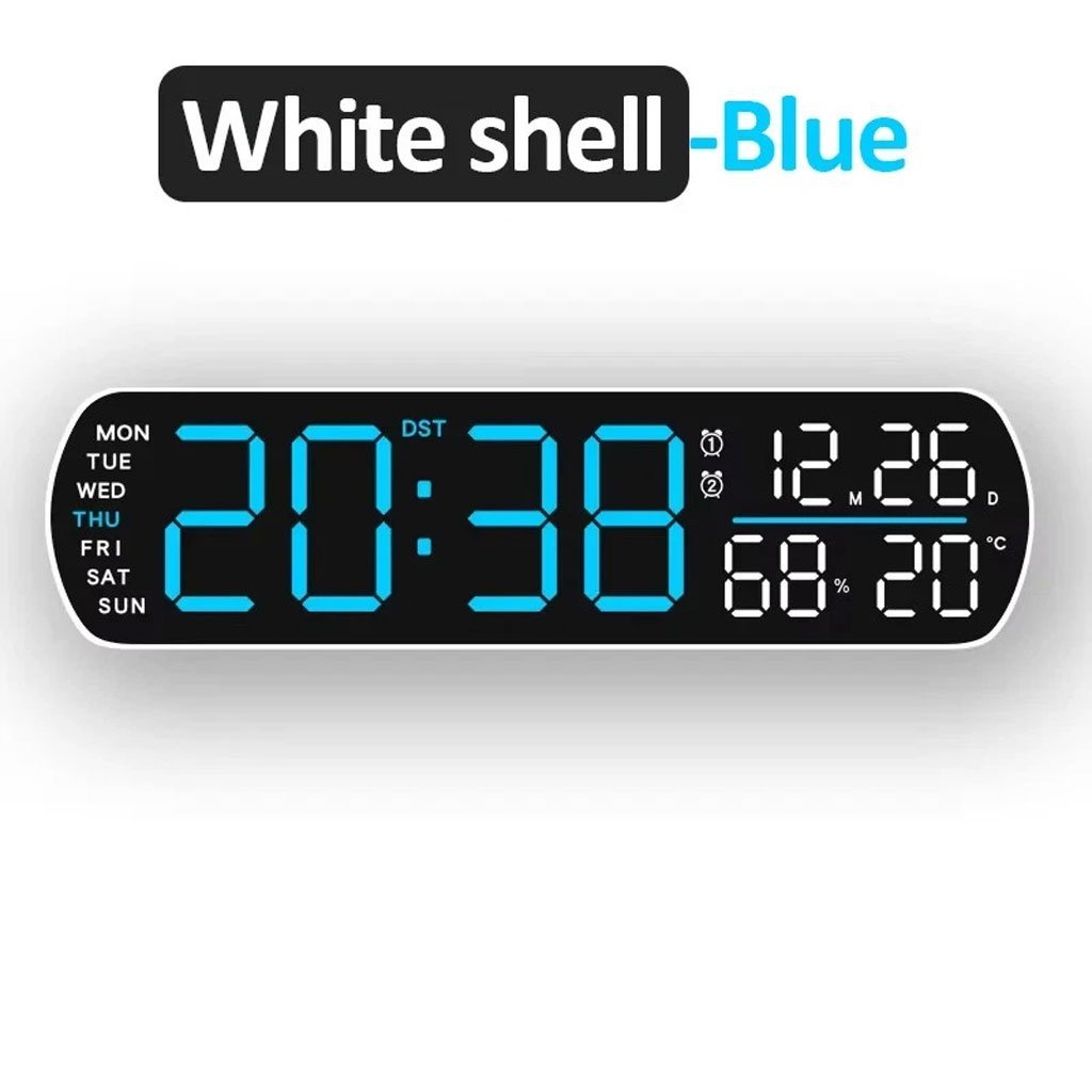 Horloge Digitale LED avec Thermomètre & Hygromètre – Affichage Clair et Design Moderne - Image 4