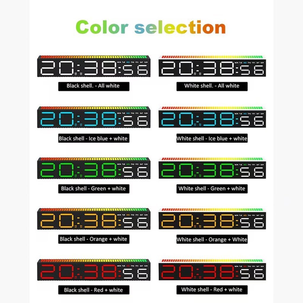 Horloge Numérique LED Intelligente – Effets Lumineux Interactifs & Affichage Multifonction - Image 6