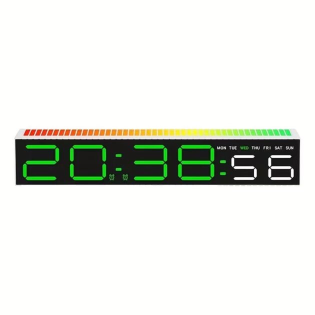 Horloge Numérique LED Intelligente – Effets Lumineux Interactifs & Affichage Multifonction