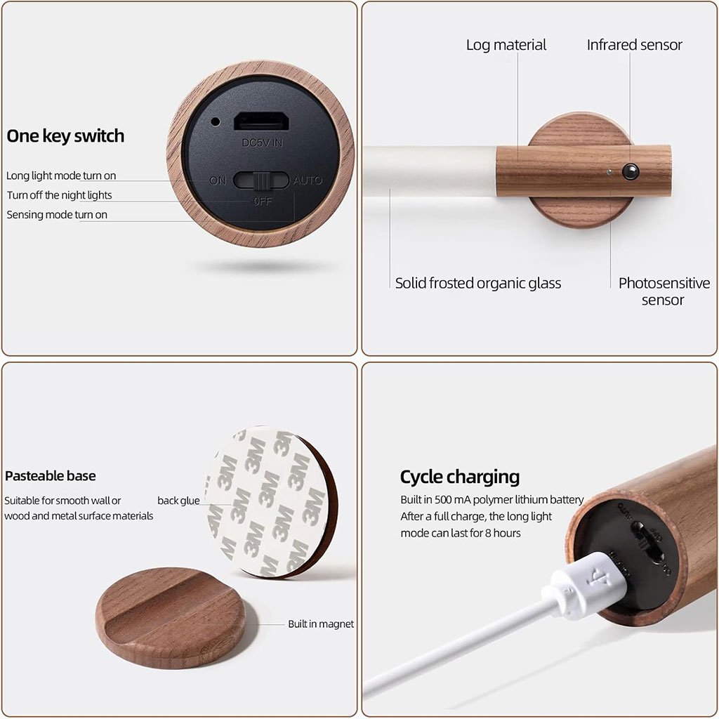 Appliques Murales Magnétiques à Détecteur de Mouvement – Éclairage Intelligent et Élégant - Image 7
