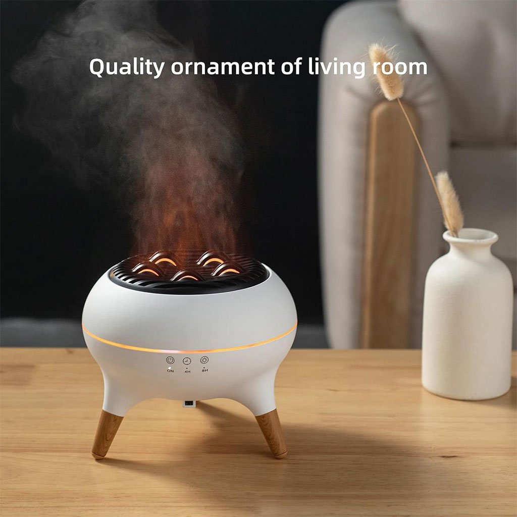 Diffuseur d’huiles essentielles ultrasonique 350 ml avec télécommande et lumières - Image 6