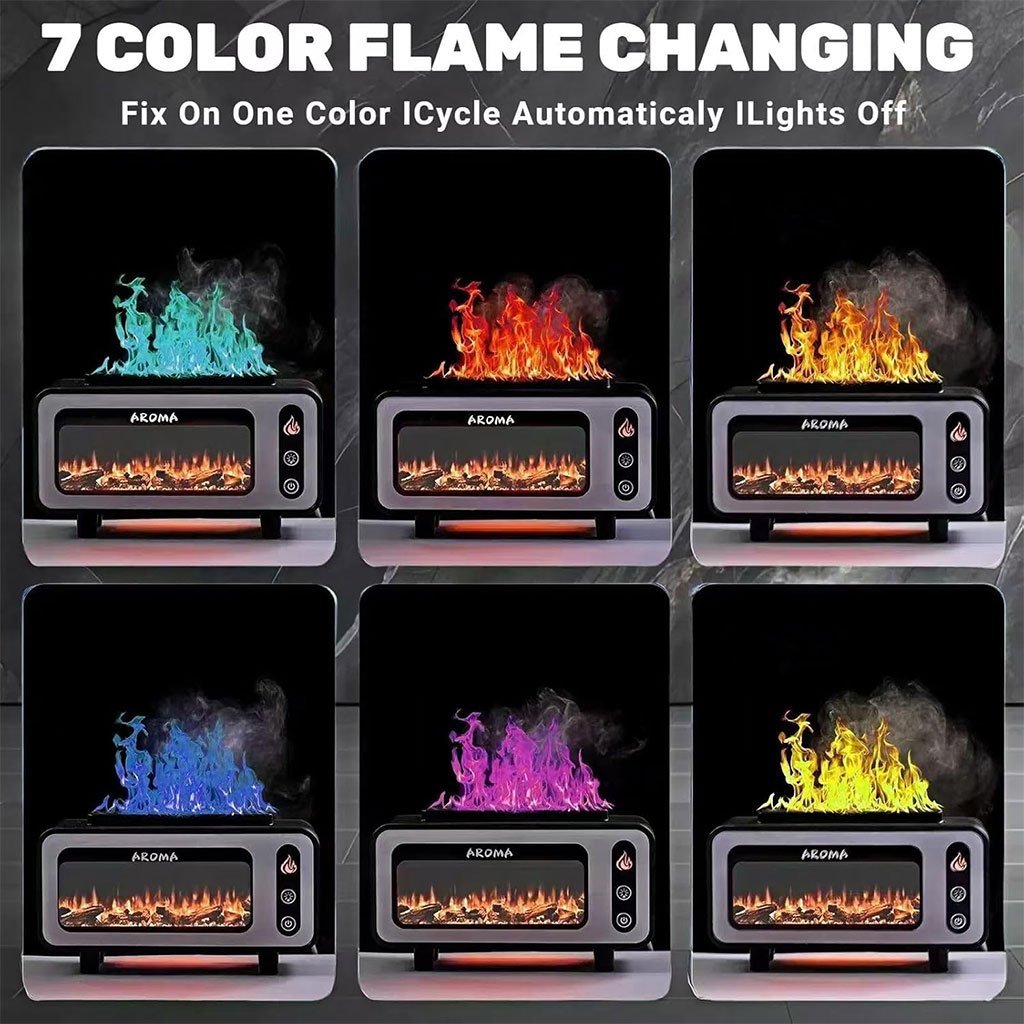 Diffuseur et Humidificateur Effet Flamme - Ambiance Relaxante - Image 2