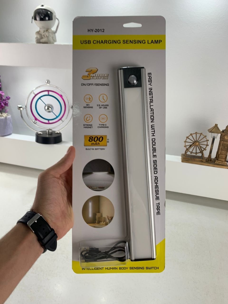 Lampe LED Rechargeable Détecteur Mouvement 3 Modes HY-2012 - Image 7