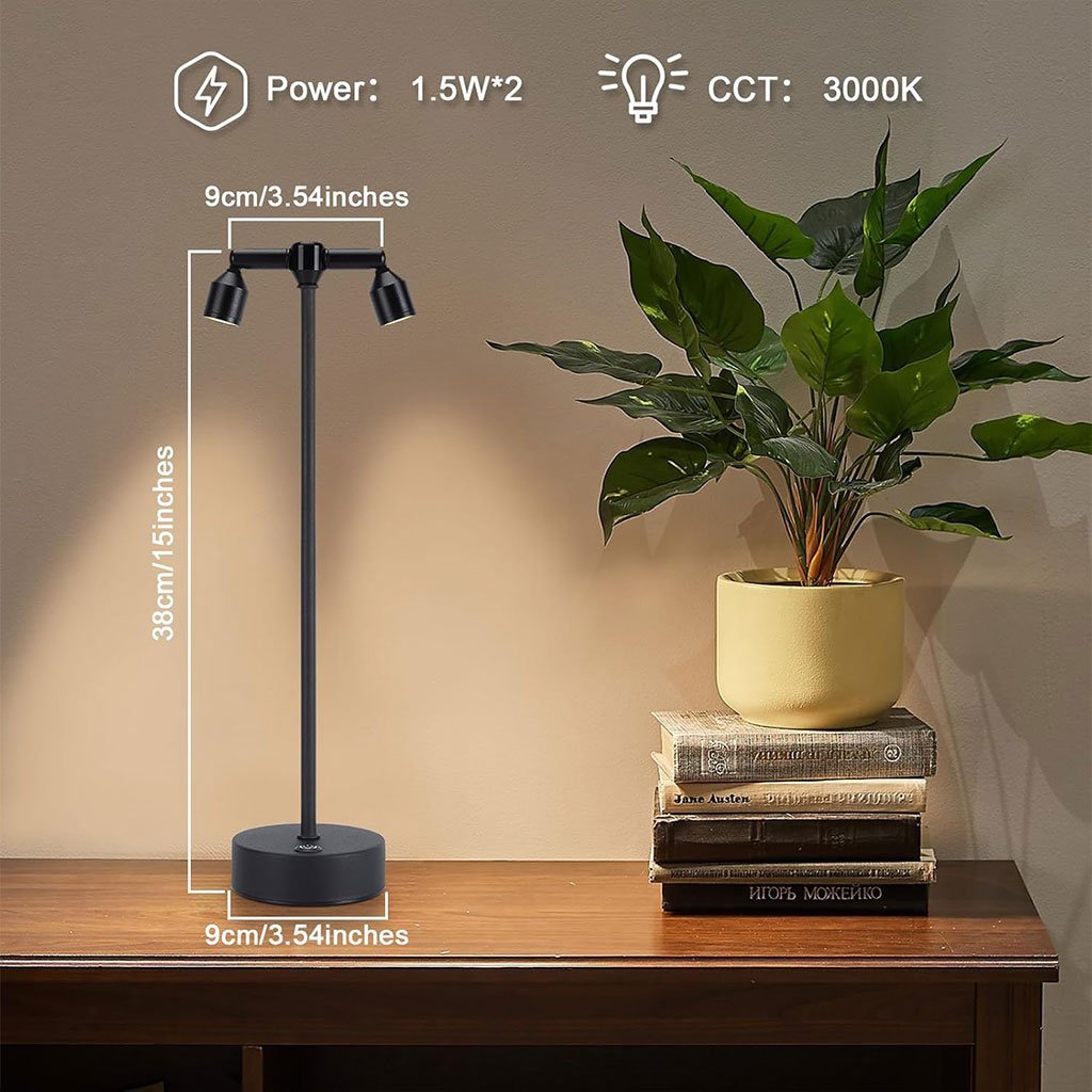 Lampe de Bureau Rétro à Double Tête Rotative - Image 2