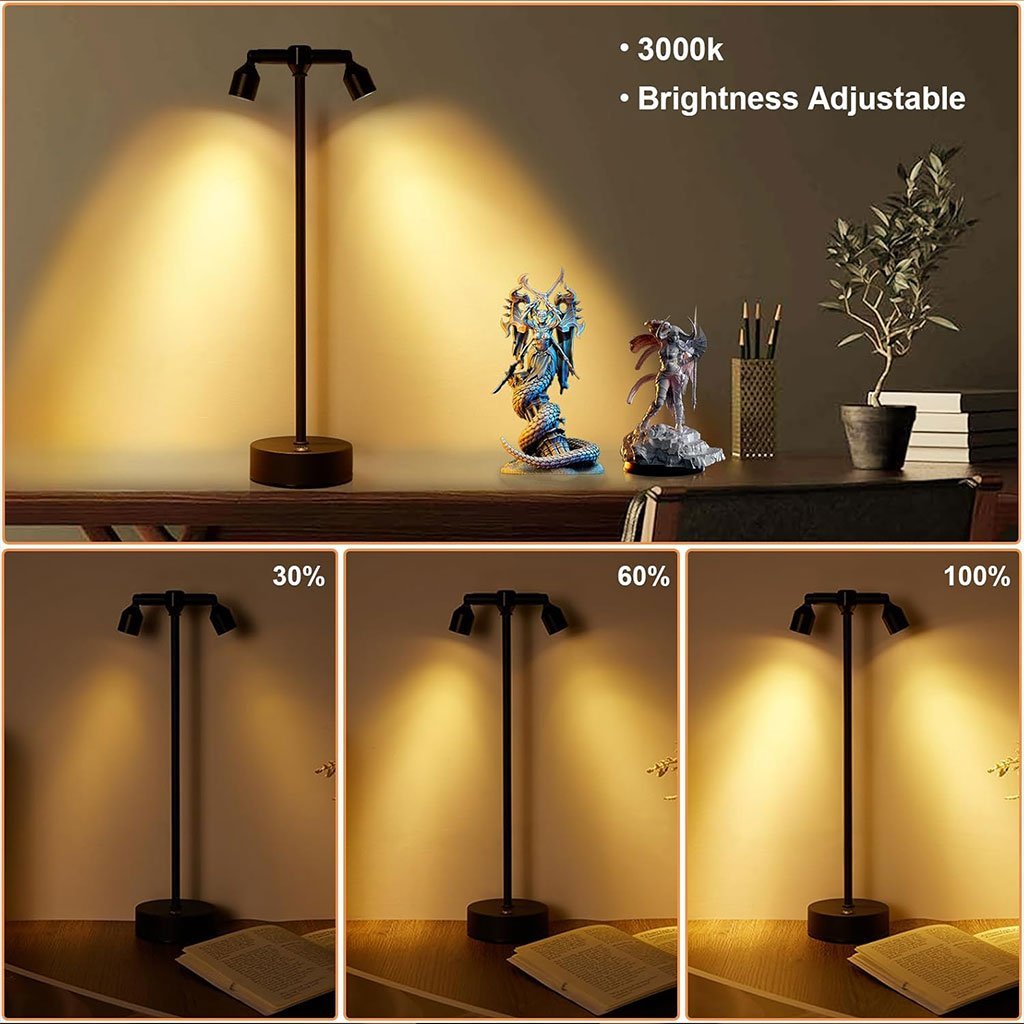 Lampe de Bureau Rétro à Double Tête Rotative - Image 3