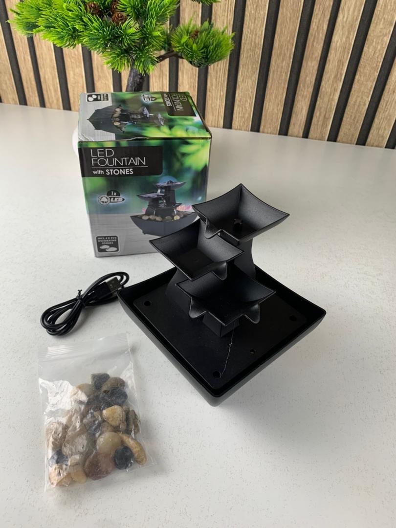 Fontaine à eau cascade LED USB V4 – Ambiance Zen, Élégance & Énergie Positive - Image 7