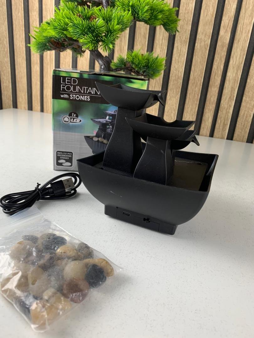 Fontaine à eau cascade LED USB V4 – Ambiance Zen, Élégance & Énergie Positive - Image 6