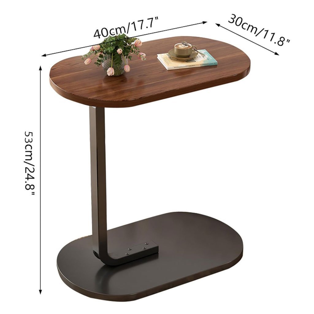 Table d’Appoint en Bois en Forme de C – Élégance et Praticité - Image 3