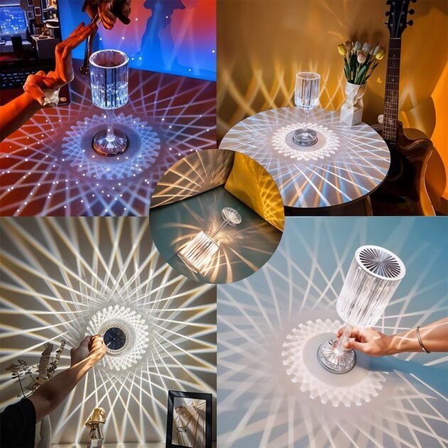 Lampe Cristal Bluetooth – Éclairage 3D & Ambiance Musicale