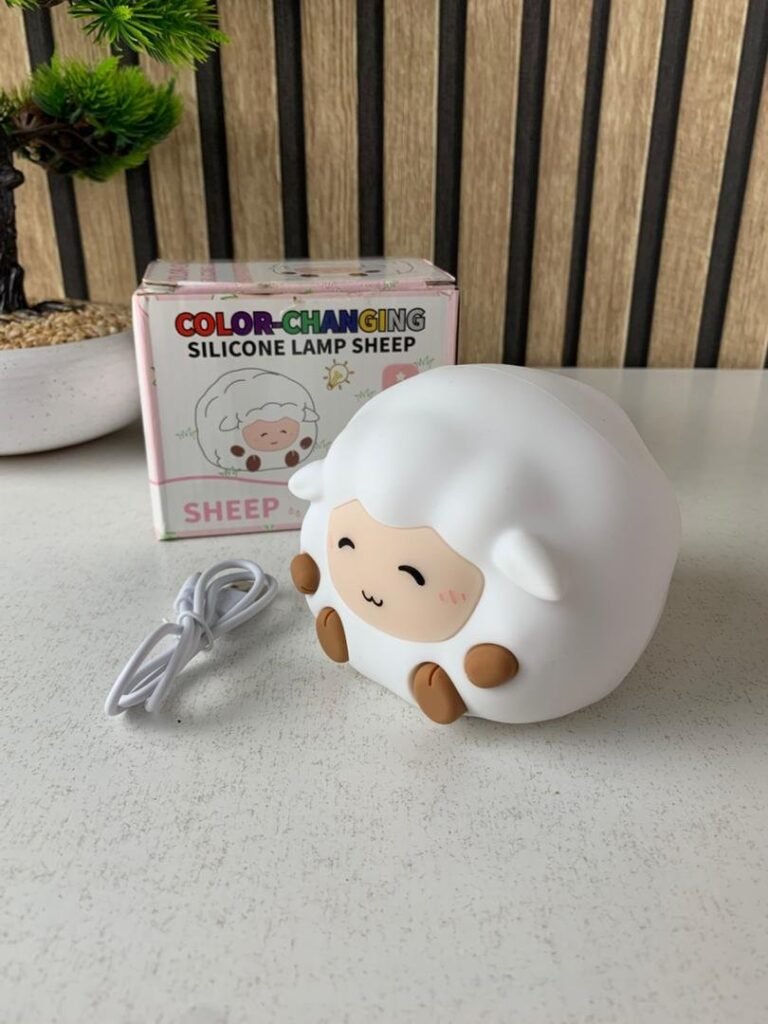 Veilleuse Mouton LED Souple et Rechargeable – Lampe Enfant en Silicone