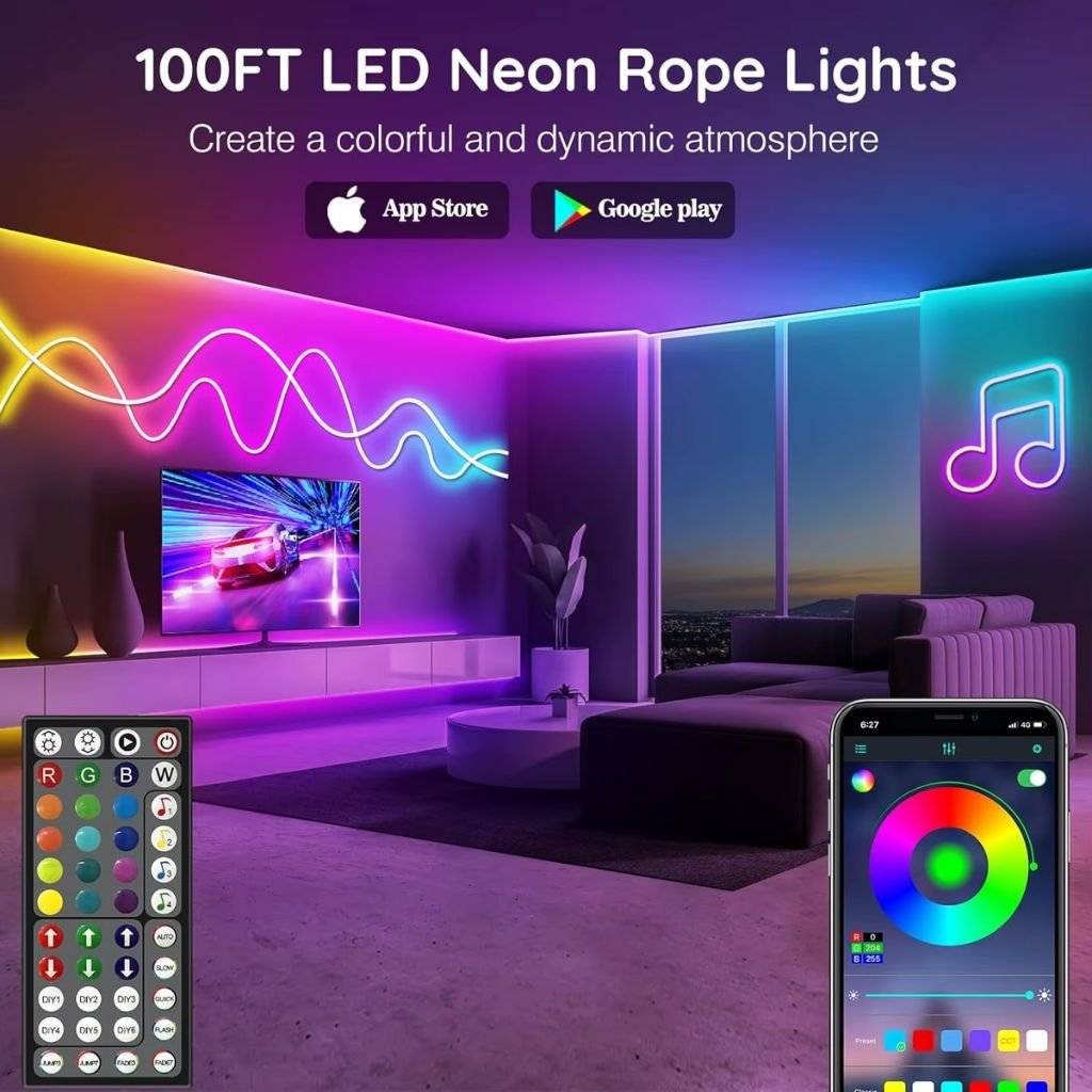 NEON RGB LED STRIP 5M + BLUETOOTH FLEXIBLE - Image 2