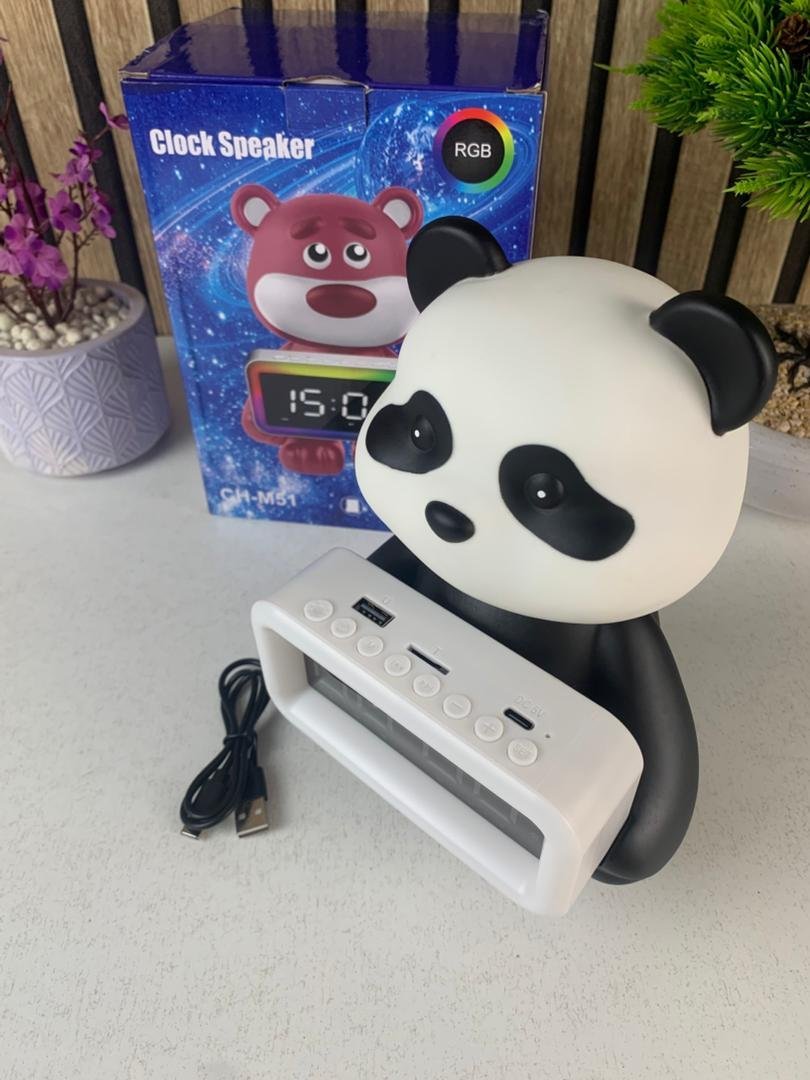Enceinte Bluetooth Panda et Réveil Numérique RGB CH-M53 – Douceur, musique et lumière en un seul compagnon - Image 6