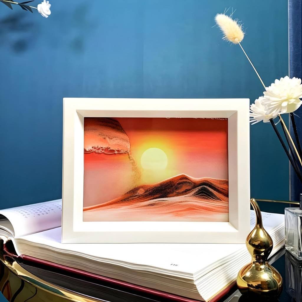 Tableau Sablier Dynamique - Décoration Relaxante et Artistique