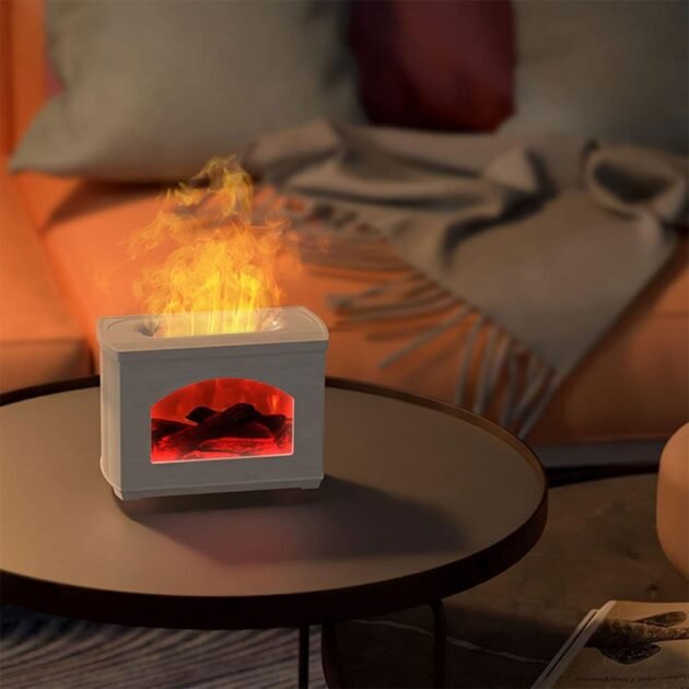 Humidificateur à Flamme 270ml - Effet de Flamme Réaliste