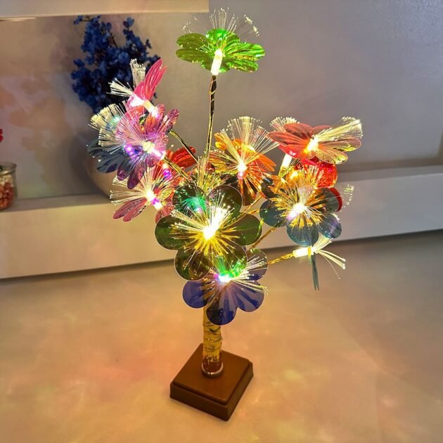 Lampe de table OSALADI florale ROSE