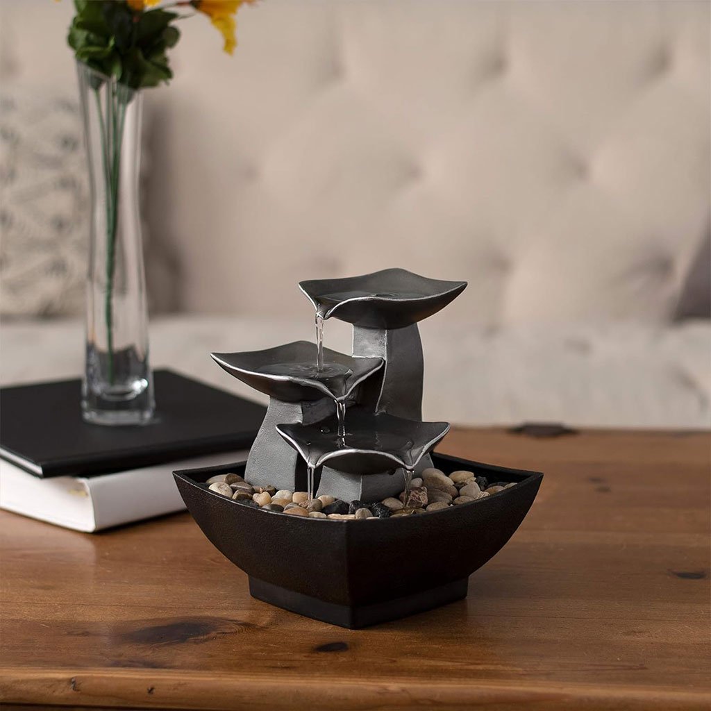 Fontaine à eau cascade LED USB V4 – Ambiance Zen, Élégance & Énergie Positive - Image 3