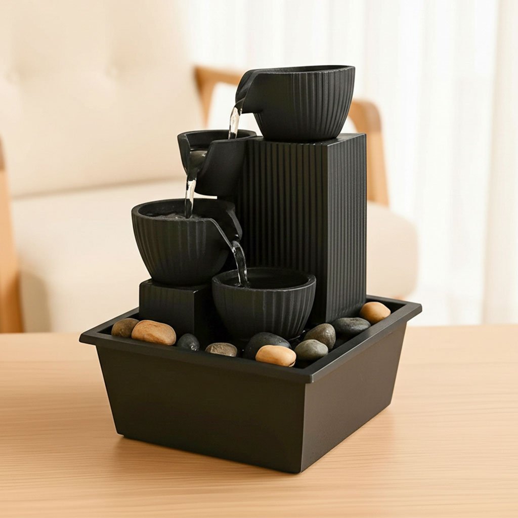 Fontaine à eau cascade LED USB V5 – Élégance Zen & Ambiance Apaisante - Image 3