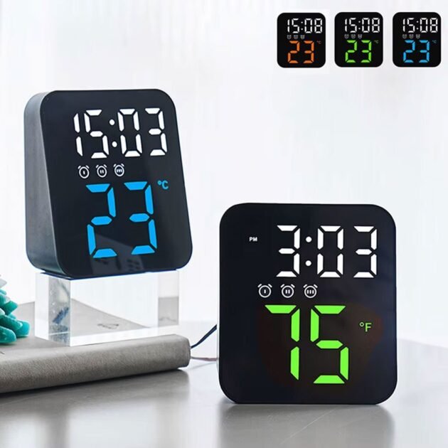 Horloge Numérique avec Réveil Intelligent multifonction