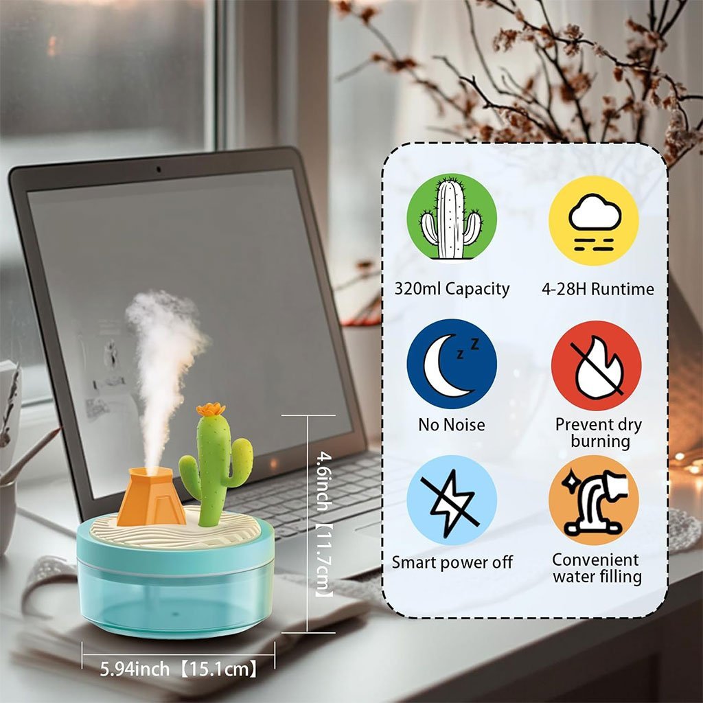 Humidificateur Portable Paysage Tropical – Brume et Décoration - Image 2