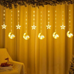 Guirlande Lumineuse Ramadan Mubarak – Lune et Étoiles