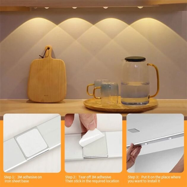 Lampe LED Rechargeable HS24020 – Détecteur de Mouvement & 3 Modes 40CM