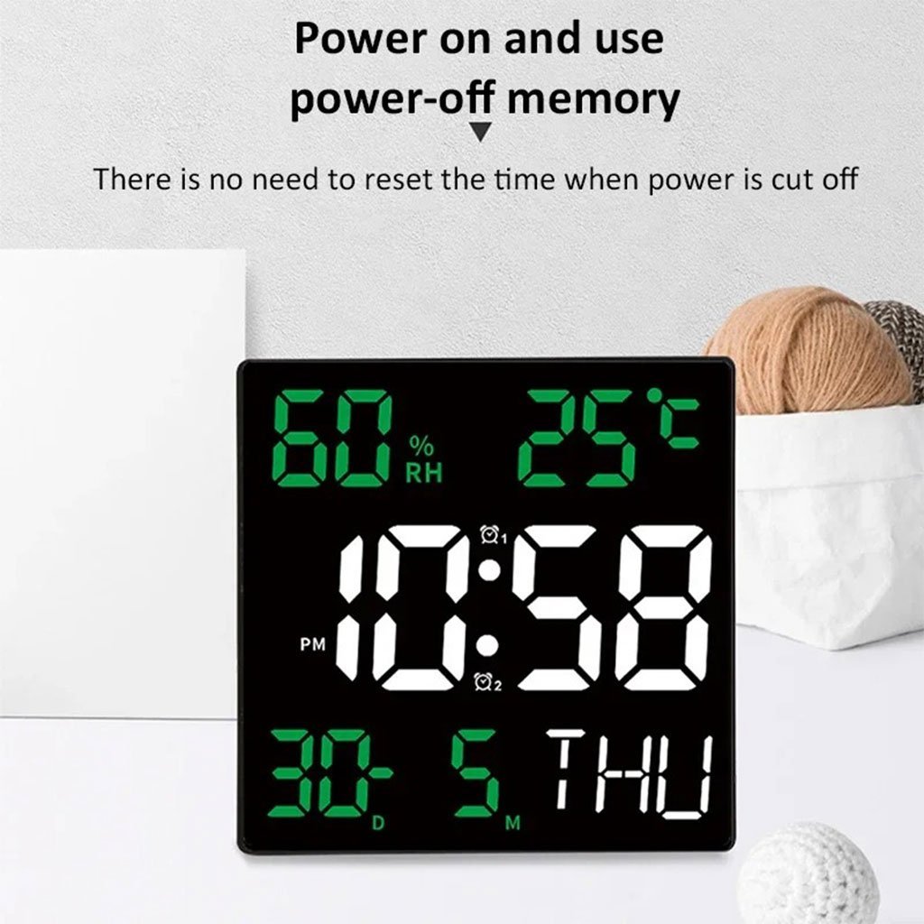 Réveil LED intelligent multi-fonctions horloge murale numérique - Image 4