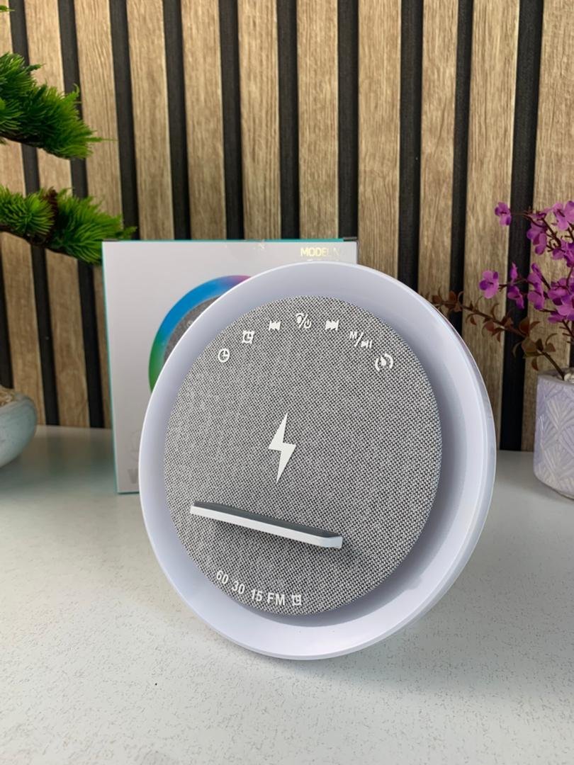 Haut-parleur et Lampe de Chevet avec Lumière RGB et Chargeur Induction 15W - Image 8