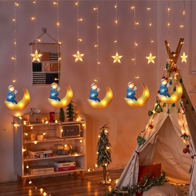 Guirlande Lumineuse Eid Mubarak 3M  - Éclairage Festif