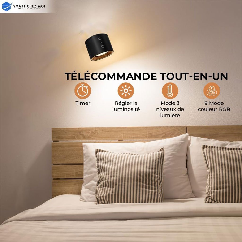 Applique Murale Double Tête et 3 niveaux de luminosité 360° - Image 3