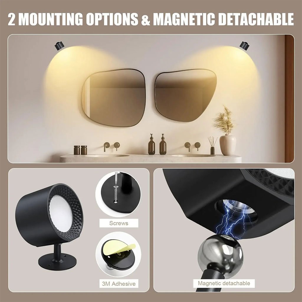 Applique Murale Double Tête et 3 niveaux de luminosité 360° - Image 4