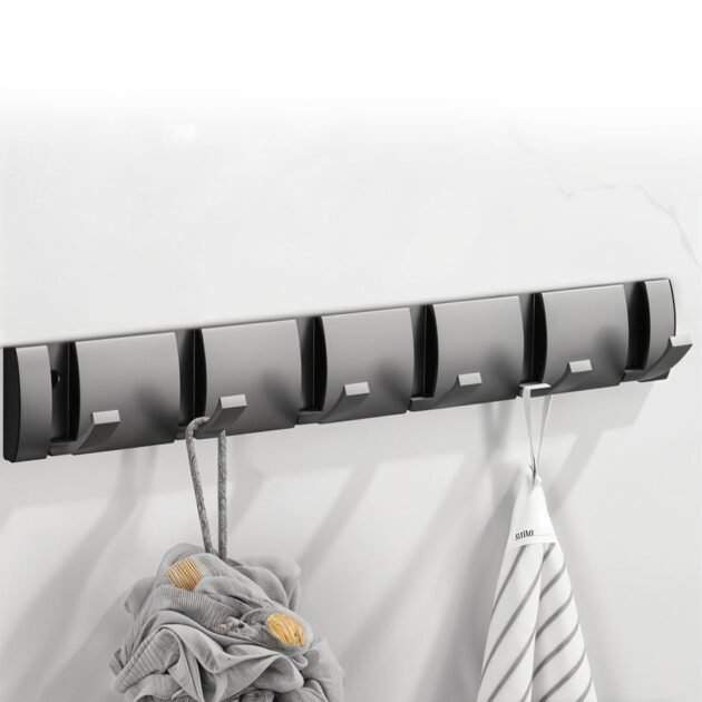 Porte Manteau Mural Métallique avec 6 Crochets – Élégance, solidité et gain d’espace