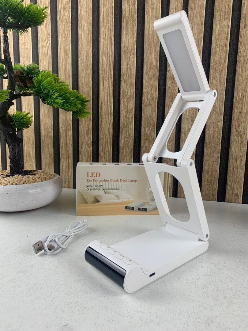 Lampe de bureau rechargeable sans fil avec réveil LED et power bank 5000 mAh - Image 4