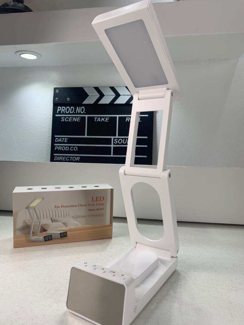 Lampe de bureau rechargeable Sans Fil avec Réveil Numérique et power bank - Image 4