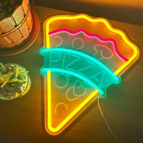 Enseigne Néon Pizza LED - Design Attrayant, 40x30cm - Image 2