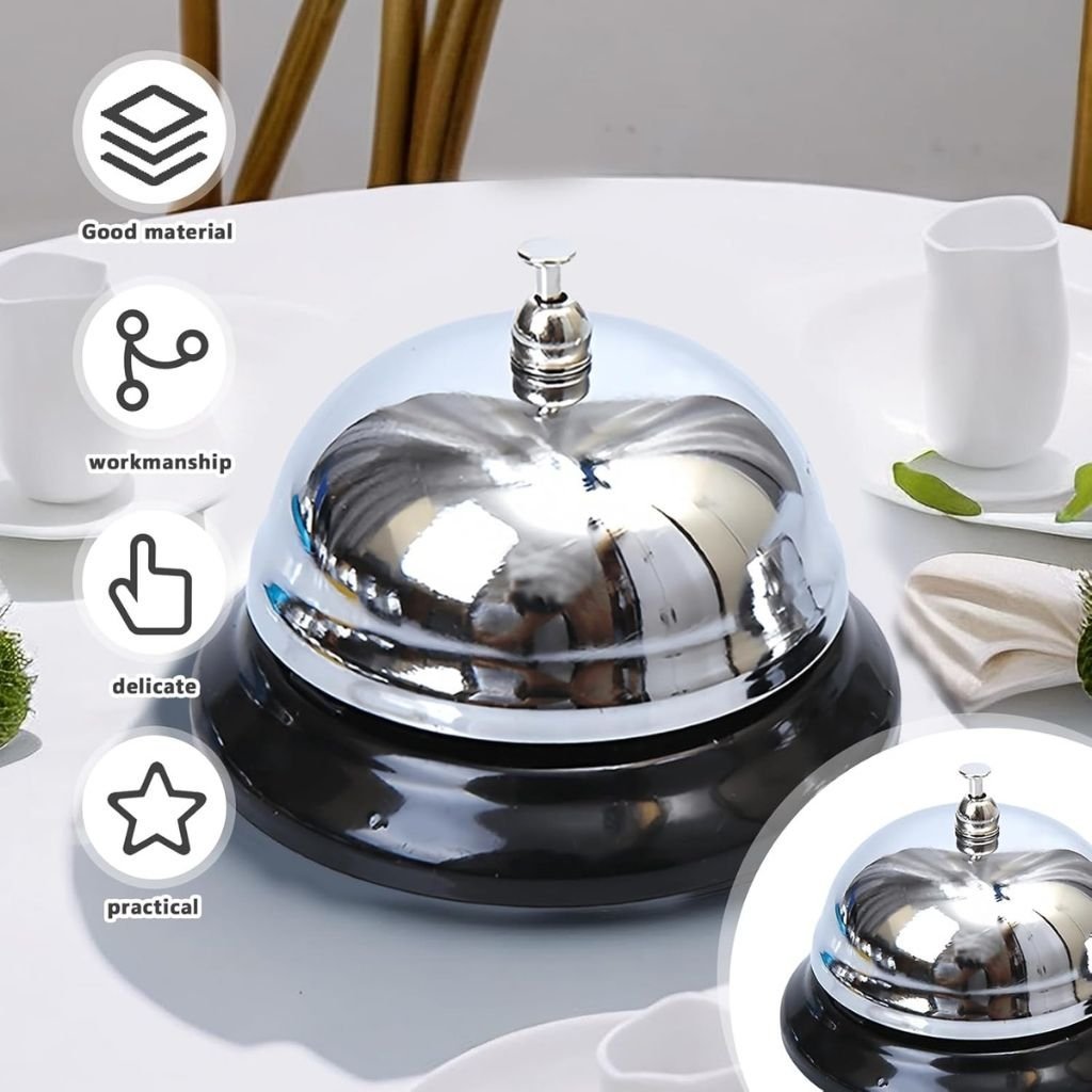 Mini Sonnette d'Appel en Métal Esthétique élégante