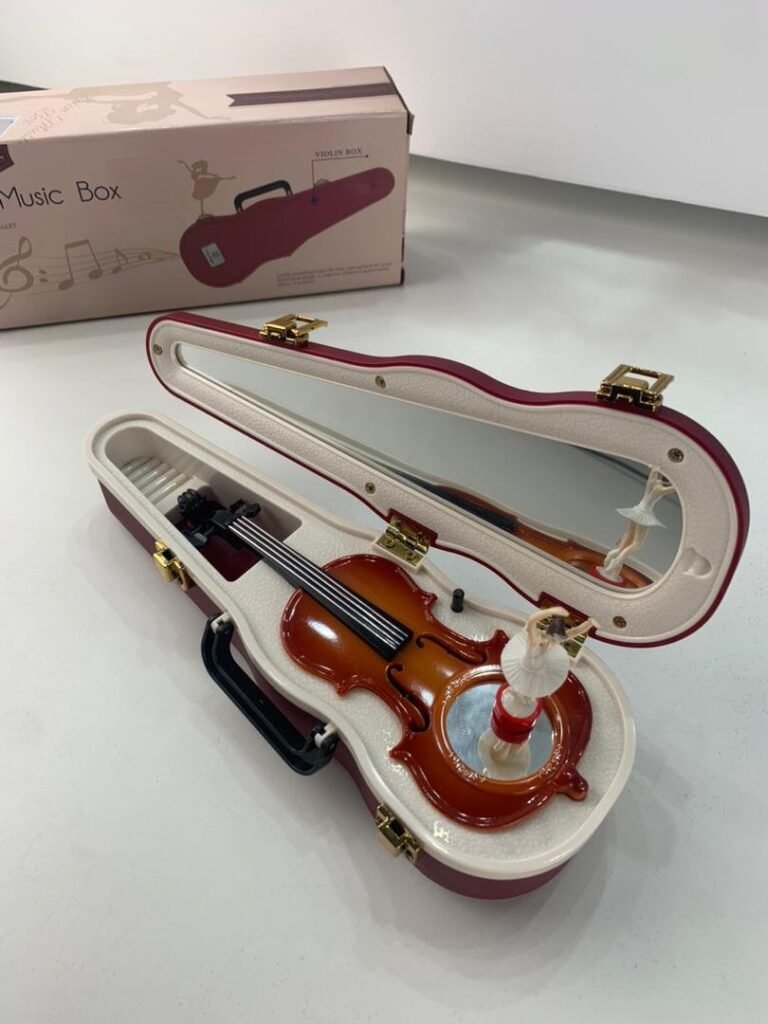 Boîte à Musique Vintage avec Ballerine et Violon