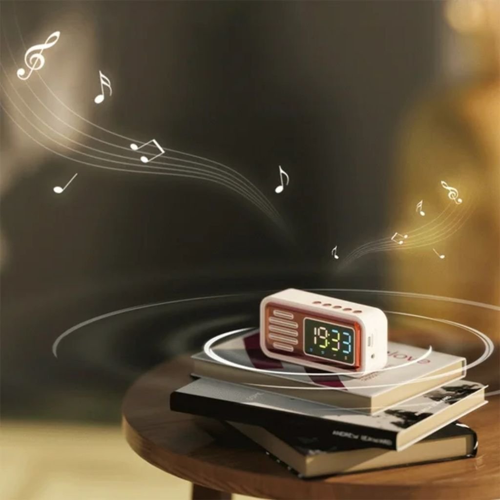 Réveil Bluetooth Rétro - Design Vintage & Technologie Moderne - Image 4