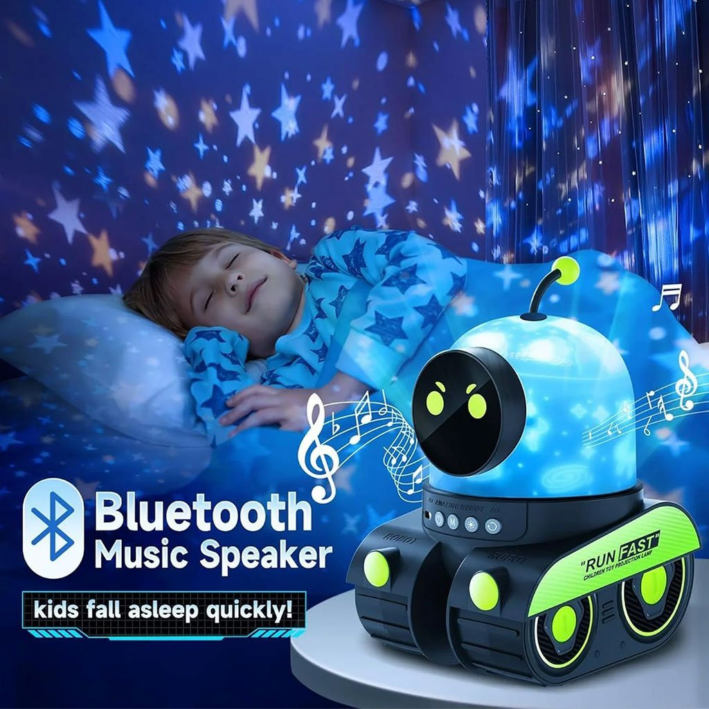 Projecteur Étoilé Robot Multifonction - Haut-Parleur Bluetooth , USB Rechargeable - Image 4