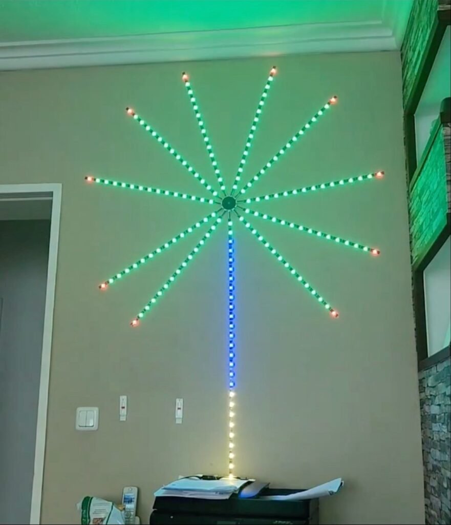 Lumière RGB Feux d'Artifice Contrôlée par Application