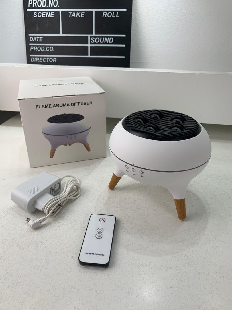 Diffuseur d’huiles essentielles ultrasonique 350 ml avec télécommande et lumières - Image 4