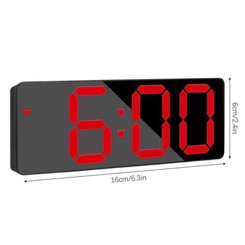 Réveil Miroir Rectangulaire à Affichage LED Numérique - Image 2