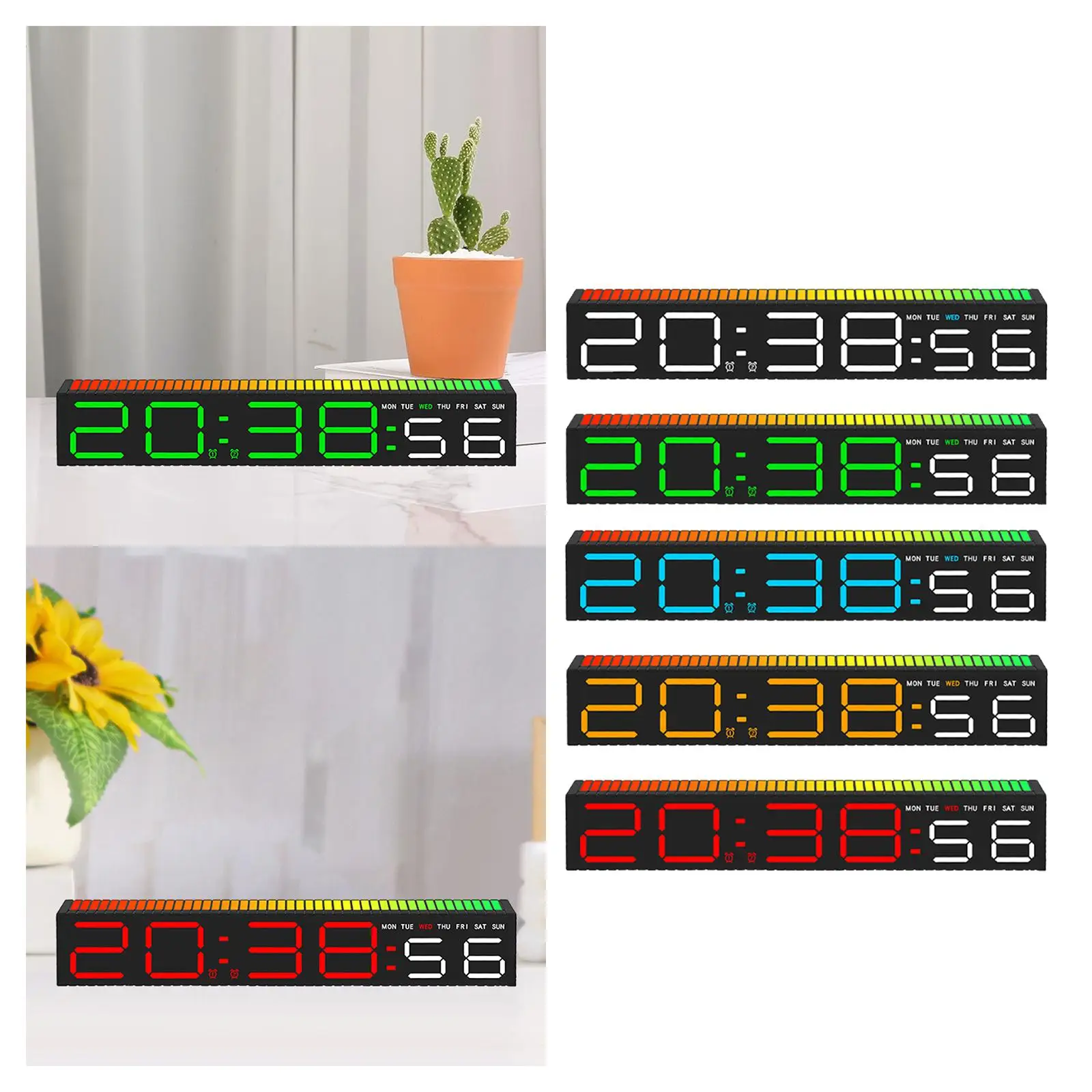 Horloge Numérique LED Intelligente – Effets Lumineux Interactifs & Affichage Multifonction