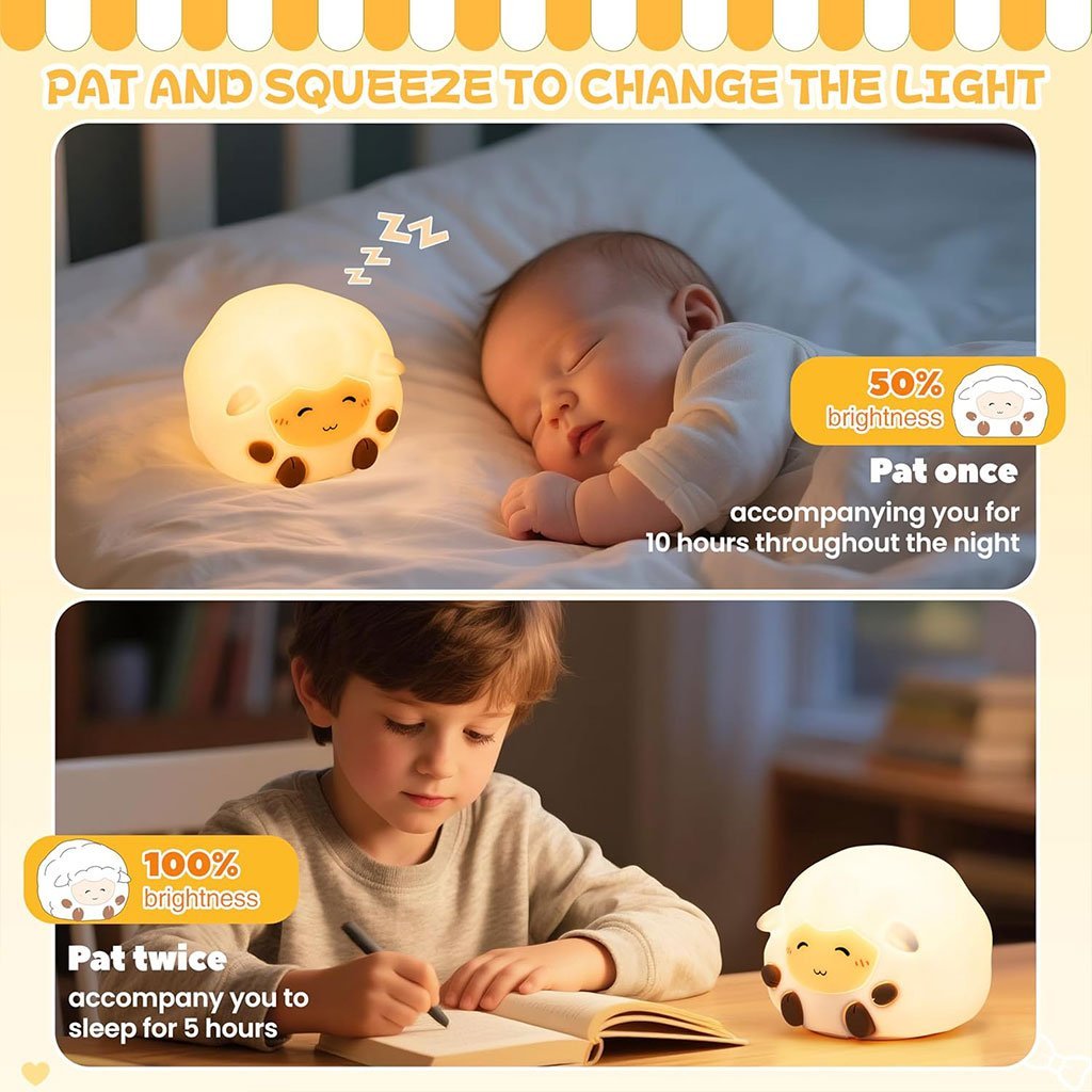 Veilleuse Mouton LED Souple et Rechargeable – Lampe Enfant en Silicone - Image 4